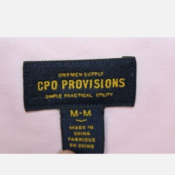 CPO Provisions Cotton PINK Button Down Shirt (Size: M) - Picture 9 of 10